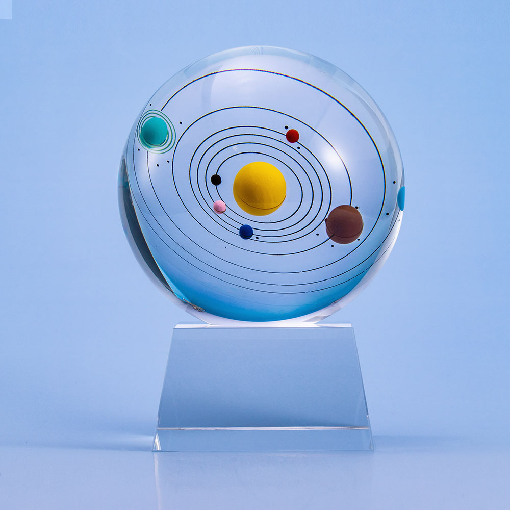 3D Solar System Crystal Ball 3D Solar System Crystal Ball