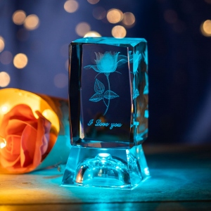 3D Rose Crystal Valentine's Day Gift 3D Rose Crystal Valentine's Day Gift