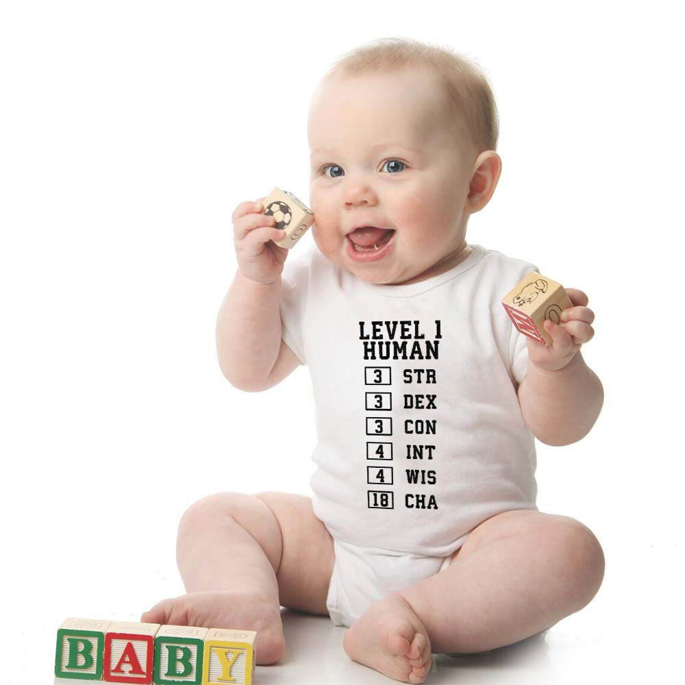 Parent-Child T-shirt Customized "Level1 Mom and Level1 Human" T-shirt