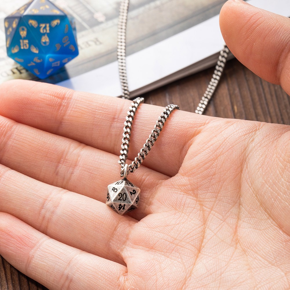 D20 Dice Charm Necklace