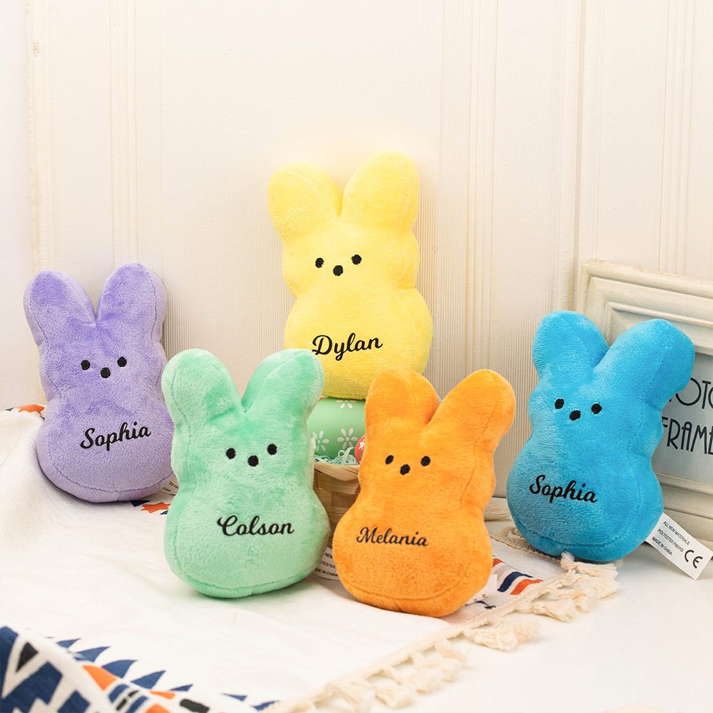 Personalized Name Easter Bunny Plush Doll
