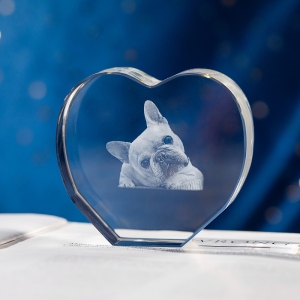 3D Photo Crystal Heart-shaped Romantic Gift