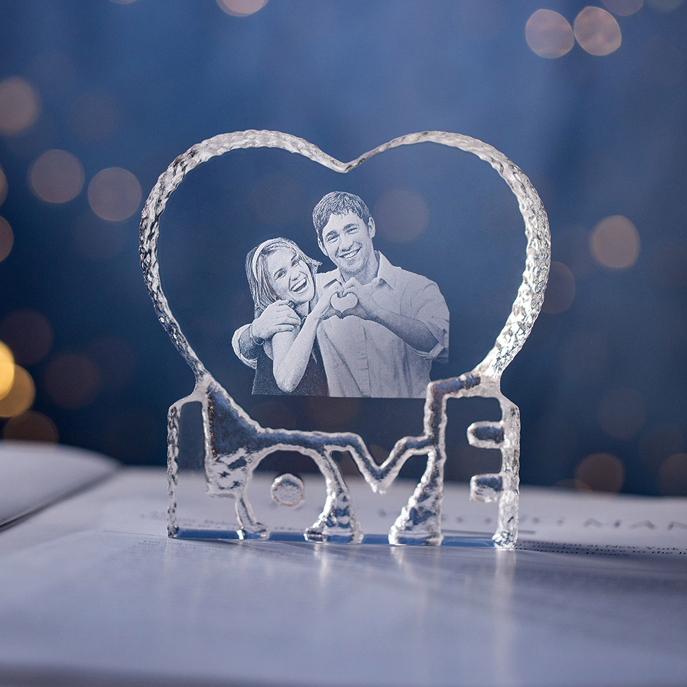 2D Special Love Classic Crystal Engraved Photo - 3DCRYSTALMEMORY