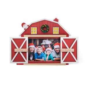 Custom Christmas Barn Photo Frame