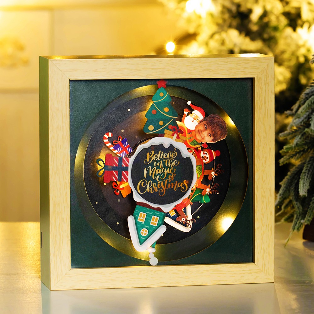 Personalized Christmas Rotating Music Box with Light