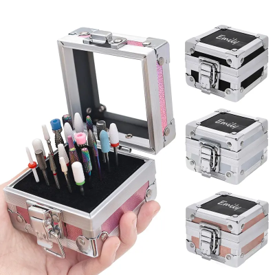 Nail Art Tool Storage Box, Nail Drill Bit Holder Box, 1 Box 25 Holes Nail Art Tool Storage Case, Portable Nail Art Tool Organizer, Desktop Makeup Tool Display Box, Beauty Organizer