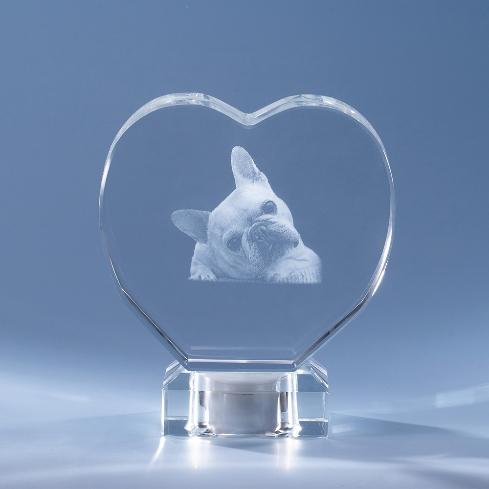3D Photo Crystal Heart-shaped Romantic Gift