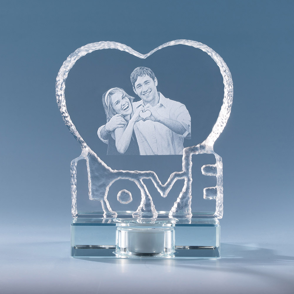 2D Special Love Classic Crystal Engraved Photo