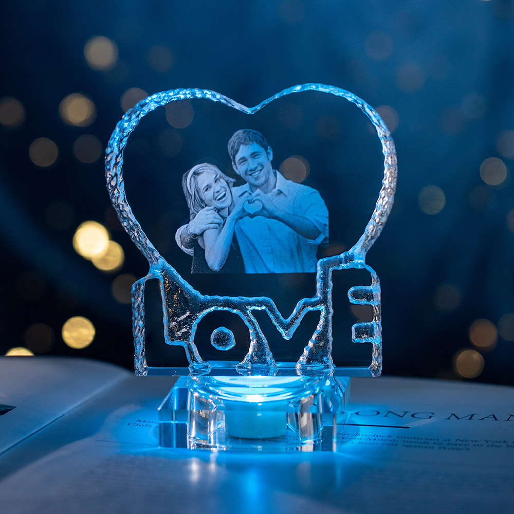 2D Special Love Classic Crystal Engraved Photo