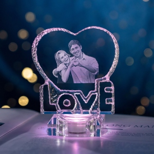 2D Special Love Classic Crystal Engraved Photo