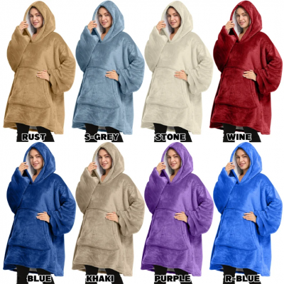 Personalised Blanket Hoodies Oversized Fleece Hoodie Hoody Blanket Sweatshirt Top Jumper