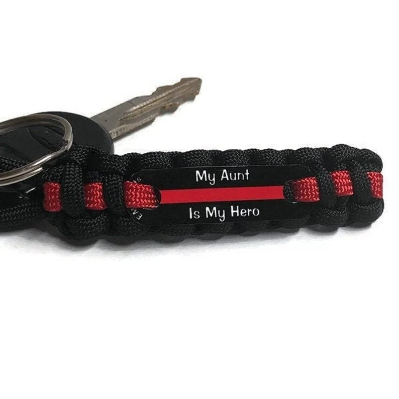 Firefighter Keychain, Bunker Turnout Gear, Paracord Keychain