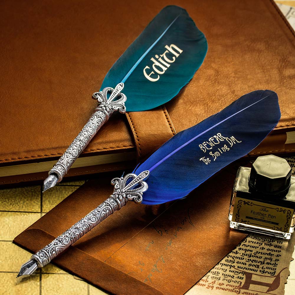 Custom Record Feather Pen for RPG