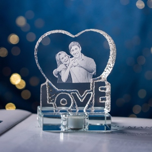 2D Special Love Classic Crystal Engraved Photo