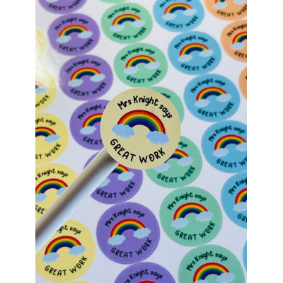 ❤️Buy 2 FREE SHIPPING❤️Personalised Teacher Stickers, Well Done Stickers, Reward, Smart Cookie, Great Job, New Teacher Gift, Teacher Gift, TA Stickers