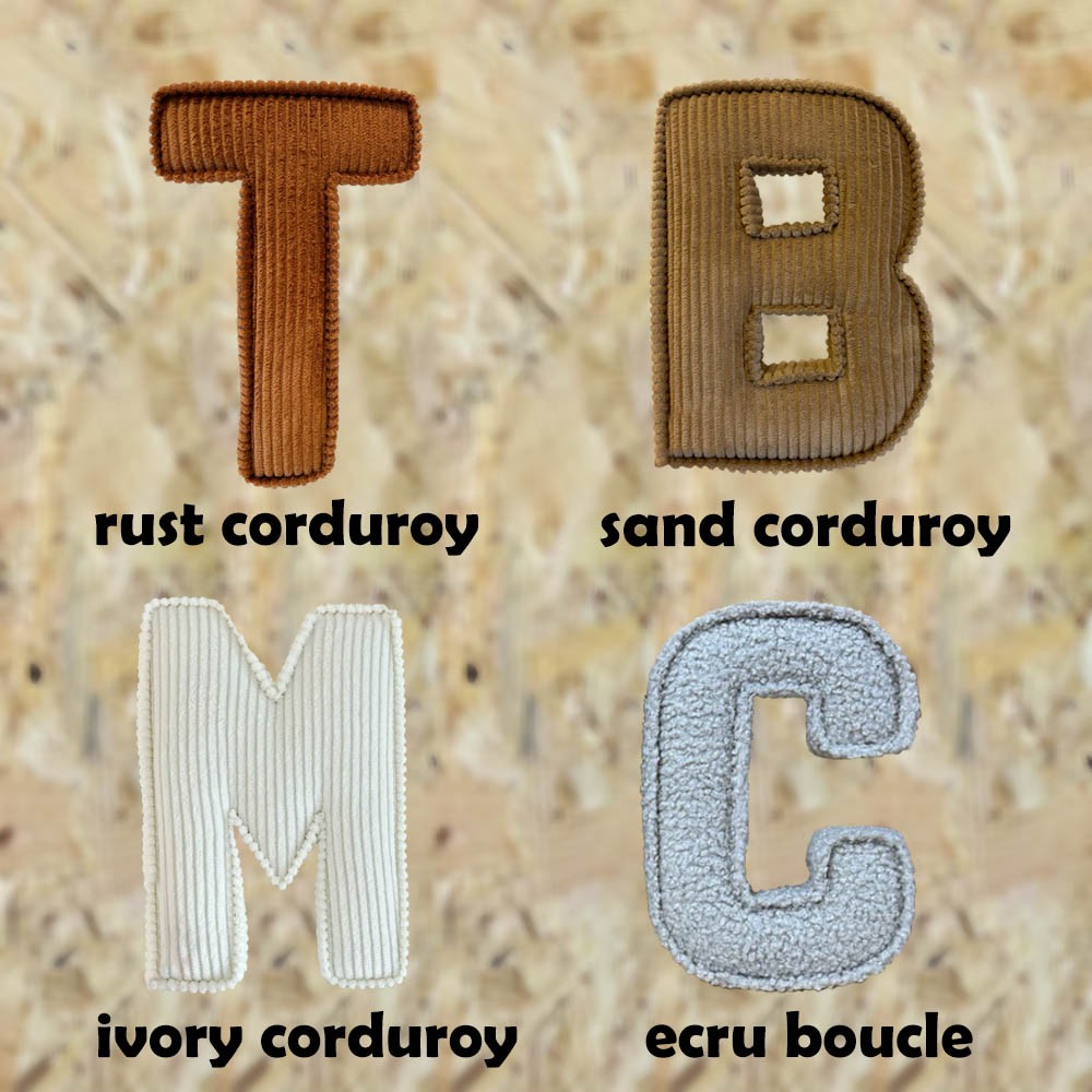 Neutral Nursery Decor Fabric Letters Birthday New Baby Gift, Baby Shower Gift, Christening Gift