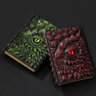 The Campaign Journal, The Dragon Eye Embossed Resin Notebook, DND Book/Journal, Dragon Book, Fantasy Notebook, 3d Printed Book, Embossed Notebook