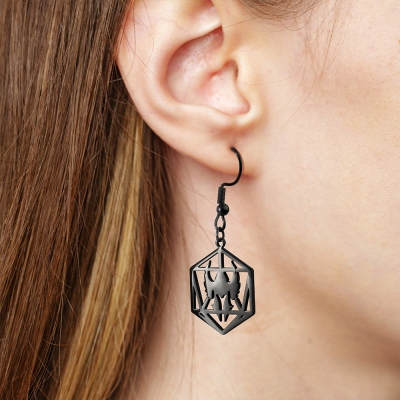 DND Class Earrings For RPG, Dice Earrings 13 Classes, Black Gold Sliver Earrings, Dice Jewellry, Dice Earrings, DND Jewelry, DND Gifts