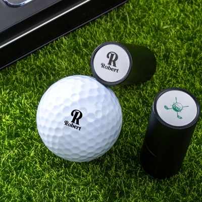 Personalized Logo Icon Golf Stamp with a Metal Box, Father's Day/Birthday/Christmas Gift for Golf Lovers/Team/Coach