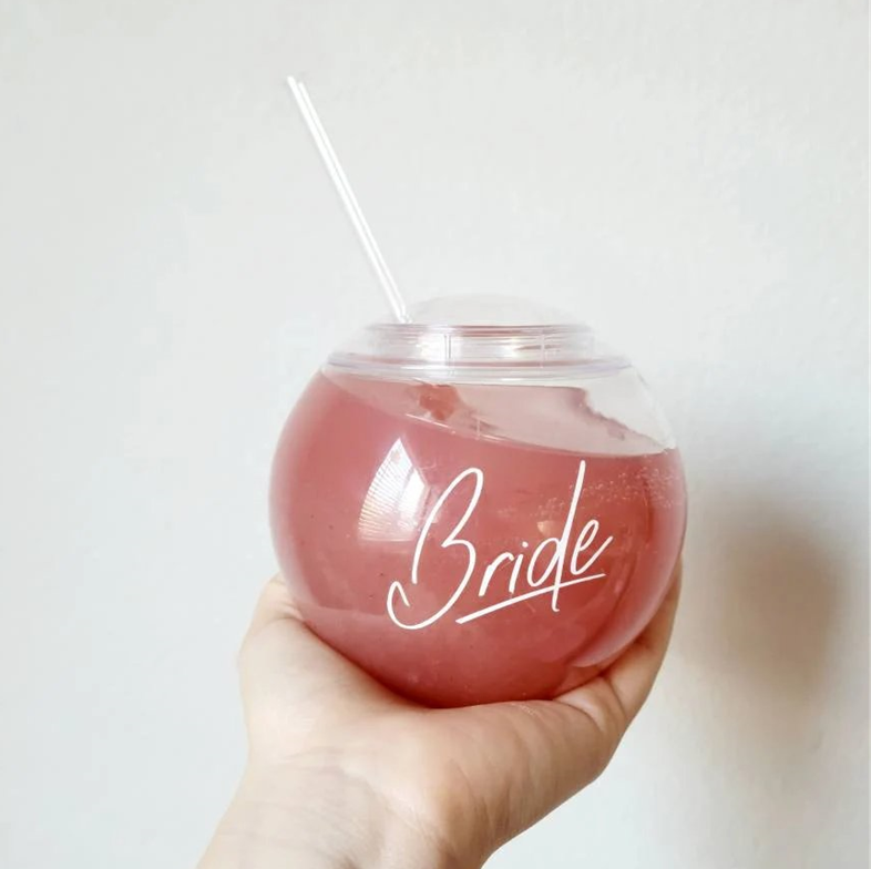 Bride and Babe Globe Cups , Bride Cup , Bridesmaid Babe Cup , Bachelorette Party , Fun Drinks , Bridesmaid Gifts