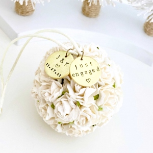 Personalized Flower Ball Wedding Christmas Ornament