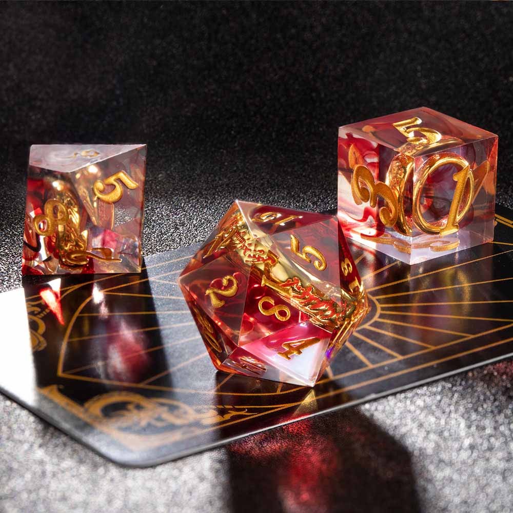 One Ring Polyhedral DND Resin Dice