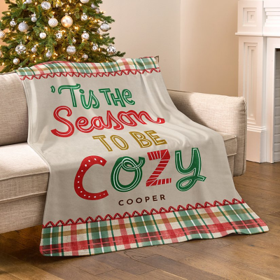 🎁New Seasonal Comfort Plush Blanket,Soft Throw Blanket with Name Home Decor Birthday Gift for Friends Family