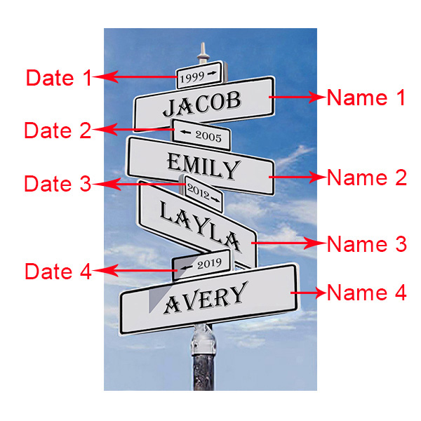  Personalized Street Sign Print - Lovers crossroads