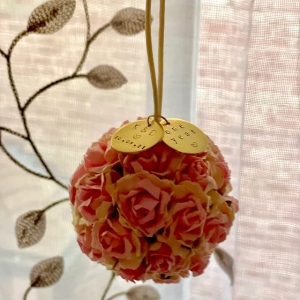 Personalized Flower Ball Wedding Christmas Ornament