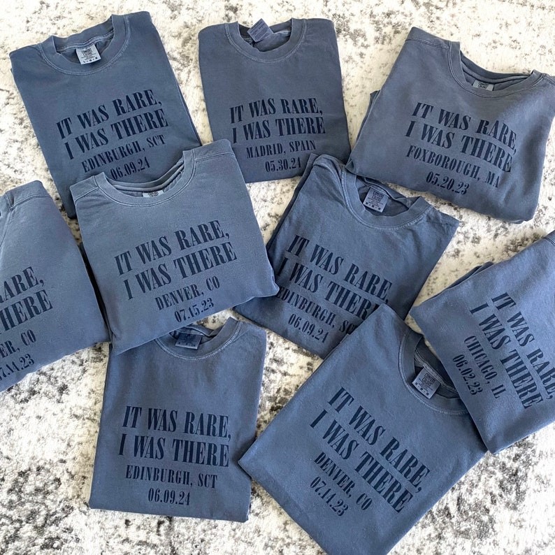 Personalized It Was Rare, I was There Shirt, Custom City and State Crewneck T-Shirt, Customized Shirt and Sweatshirts, Concert, Gift for Her