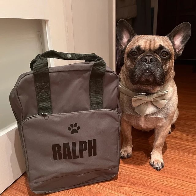 Personalised Doggie Roll,Top Bag , Doggie Bag , Daycare Bag , Paw Bag , Dog Bag , Personalised Bag , Backpack , Rucksack , Carry all