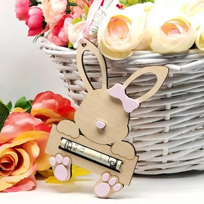 Easter Basket Tags, Personalized Easter Basket Tags, Easter Money Holder, Bunny Ear Tags, Easter Gifts, Adult Easter Basket