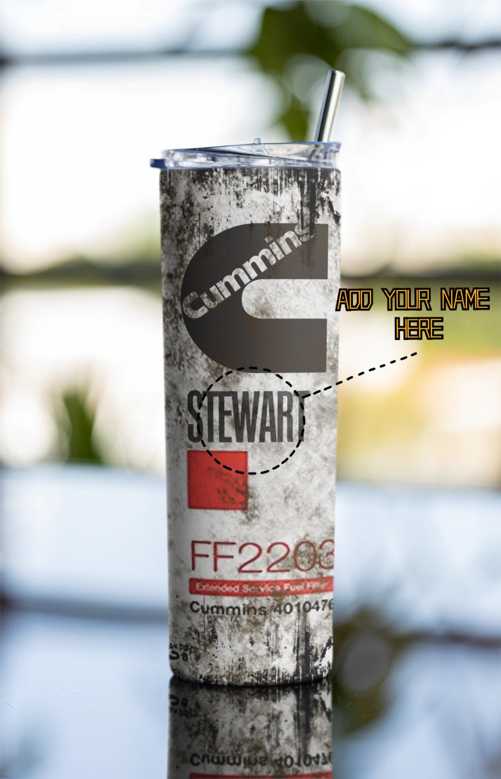 Oil Filter Dirty - Mechanic -Sublimation Designs -Tumbler