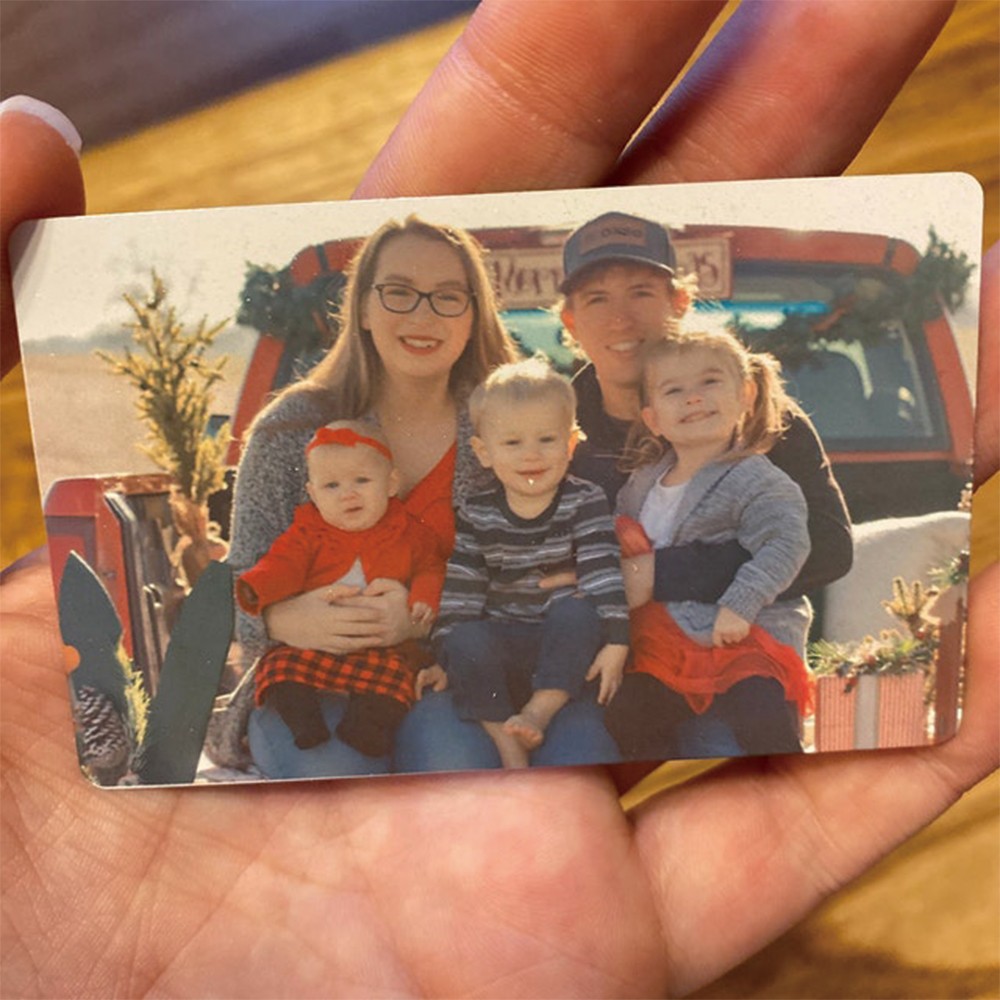 Personalized Wallet Photo Card For Boyfriend, Metal Wallet Insert Custom Made