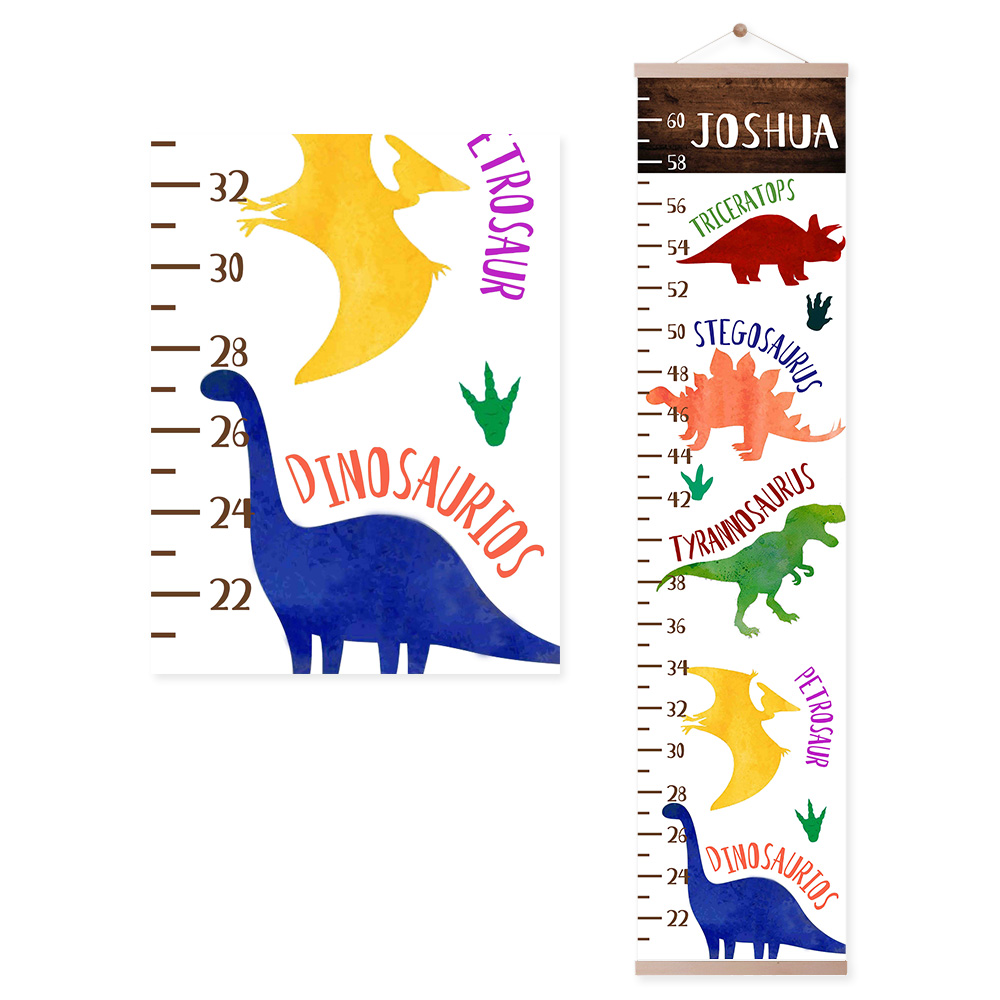 Carta de crescimento personalizada do nome do dinossauro