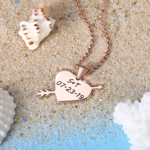 Heart with Arrow Personalized Love Necklace