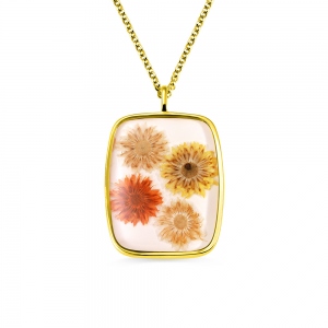 Personalized Birth Flower Necklace in Gold for Her
