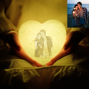 3D Remote Controlled Night Lamp with Customized Photo and Words