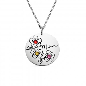 Birthstone Cherry Blossom Necklace
