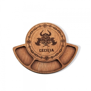 Custom Wood Dice Coaster, DND Accessories Wood Coasters, DND Dice Holder, DND Gifts
