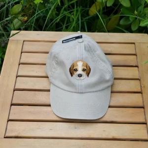 Custom Dog Portrait Embroidery Patch Hat, Personalised Embroidered Cap With Your Dog