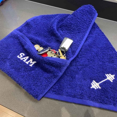 Gym Towels, Gym Towels with Zip Pocket, Training Towels, Sweat Towels, Health & Fitness