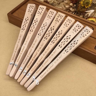 10/20-pcs Personalized Wedding Hand Fans, Bridal Shower Fans, Bridesmaid Gifts, Girlfriend Gift, Thank You Gift