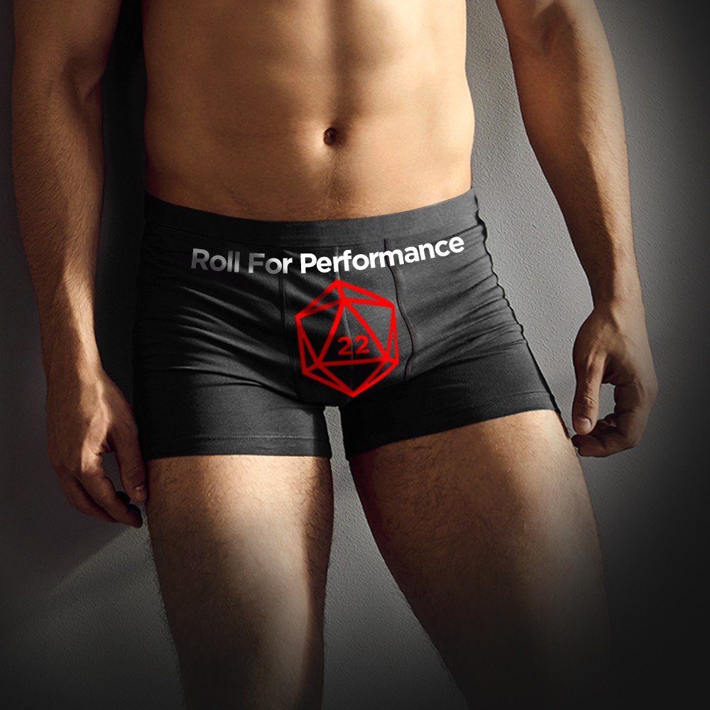 Roll for Initiative Nerdy Dice Underwear, Dirty and Dashing Boxers, Geeky  Boxer Briefs Dungeons and Dragons, Sizes Available From Small-2xl 