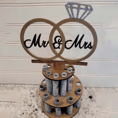Wedding Money Cake Holder Customizable Unique Gift Celebration, Wedding Gift, Gift for Newlyweds, Wedding Gifts, Wedding Gift Idea