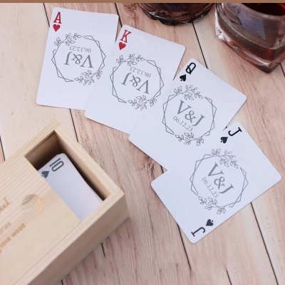 Wedding Guest Book Alternative, Custom Playing Cards, Couples Gift, Personalized Poker Cards, Unique Wedding Keepsake, Gift for Him