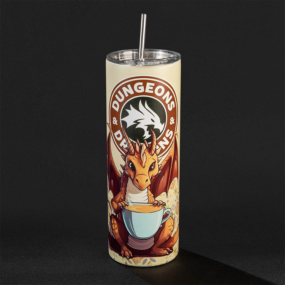 Customizable Dragon Coffee Tumbler 20oz Straight Straw Cup