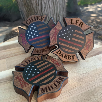 🎁Buy 2 FREE SHIPPING🎁 Personalized Firefighter bottle opener, thin red line, fire department decor, personalized gift for fireman, fire chief, magnetic cap catcher, birthday