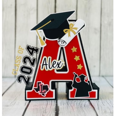 Graduation 3D Letter, Graduation Decorations, Personalized 3D letter, Class of 2025, Graduation Table Decor, Graduation Party , 3D Letter