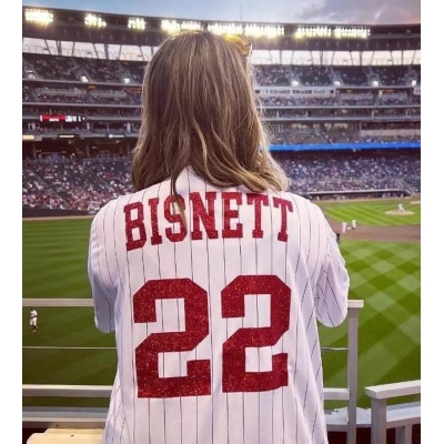 Baseball Jersey Personalized For Bride  - Last Name and Wedding Year/Number on back, Mrs. on sleeve